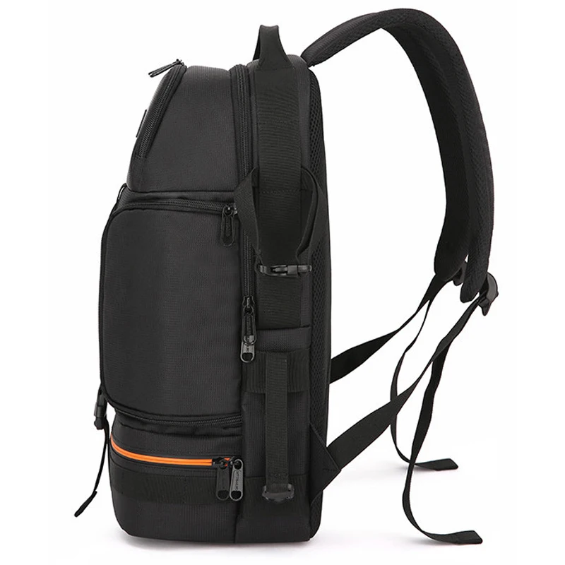 Photo Video Waterproof Shockproof Camera Shoulders Backpack Soft Padded w Reflector Stripe fit 15.6 inch Latptop Tripod Case Bag