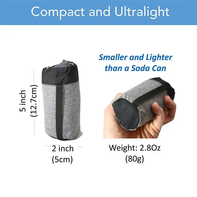 Ultralight Inflating Travel / Camping Pillows- Compressible, Compact, Inflatable, Comfortable, Ergonomic Pillow for Neck& Lumb