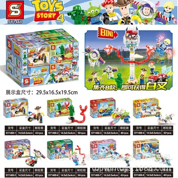 

8 In1 Toy Story 4 Compatible Original Buzzed Blocks Set Lightyear Space Mech Building Bricks Movie Legoinglys Toys For Children