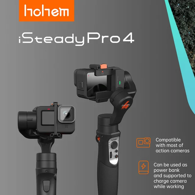 Hohem – iSteady Pro 4 stabilisateur de cardan pour caméra daction, pour GoPro 10 3 axes tenu à la main, pour Gopro Hero 10 9 8 7 6 5 Osmo Action 