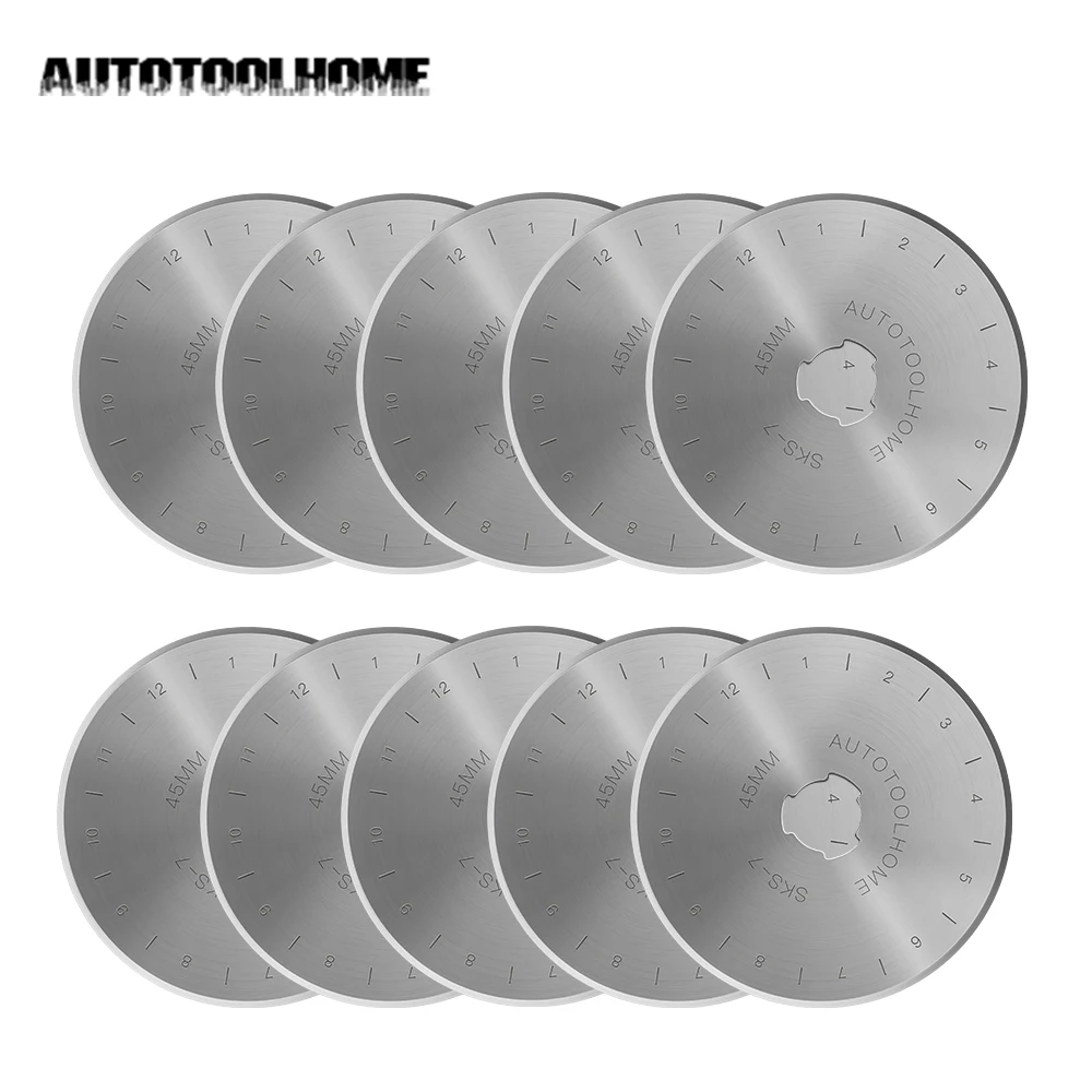 

45mm Rotary Cutter Blades Paper for Patchwork Fabric Leather Craft Steel Refill Patchwork Sewing Quilting fits Olfa Fiskars
