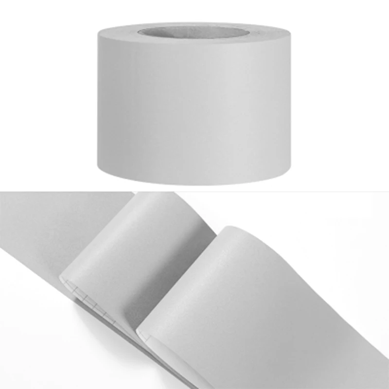 Matte Gray Новые однотонные обои самоклеющиеся двери окна границы наклейки ПВХ винил водонепроницаемый настенный Декор матовая пленка линия талии стикер - Цвет: Matte Gray
