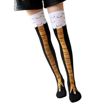 

Keep Warm Cotton Knee Socks Girls Chicken Feet Funny Printed Socks Tube-Shaped Comfortable Floor Socks Warm Japanese Style