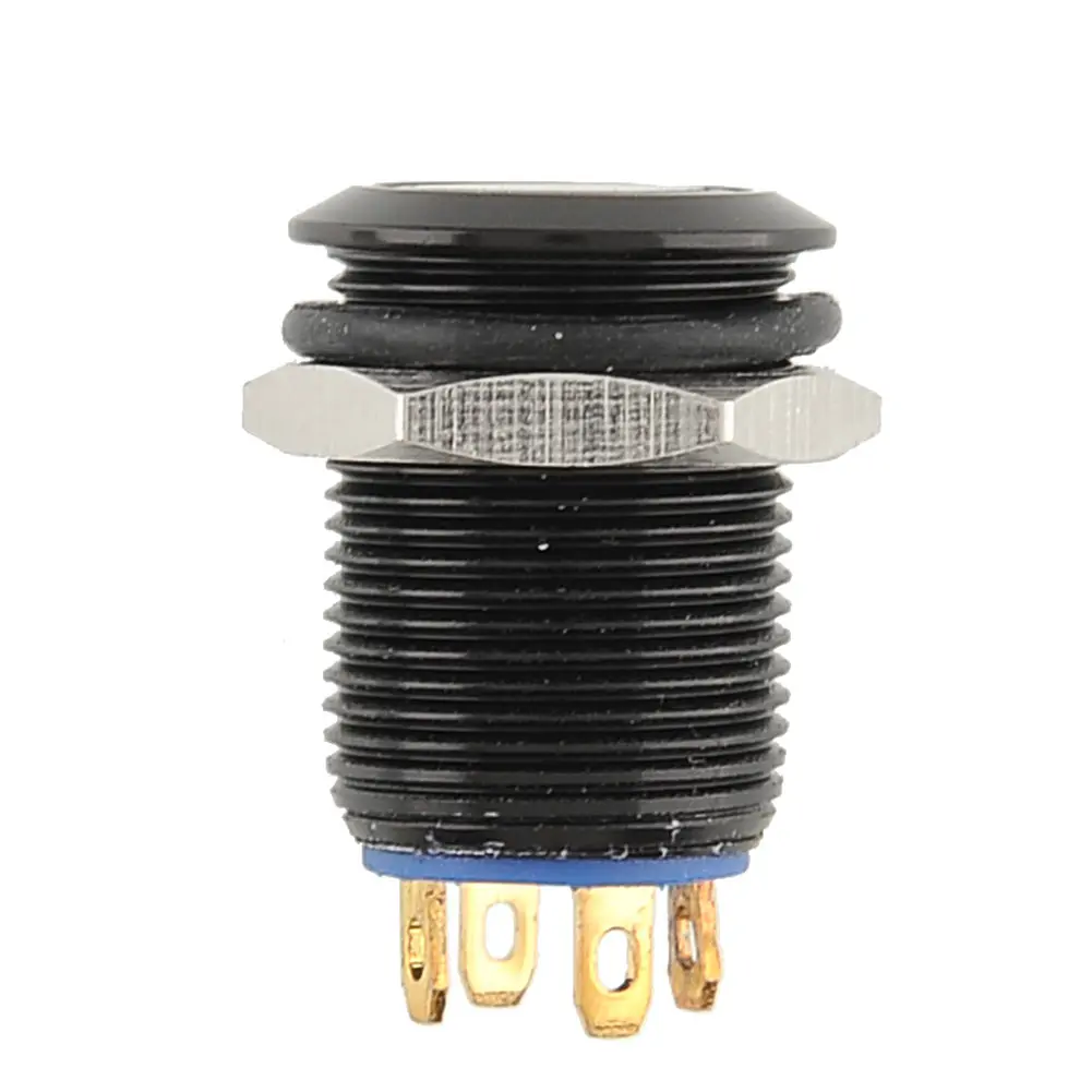 Кнопочный переключатель 12 мм Автомобиль DIY на плоской подошве мгновенный