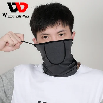 

WEST BIKING Summer Cycling Face Cover Ice Silk Headband Bandana Activated carbon Anti-Pollution Sport Scarf Bicycle Headwear
