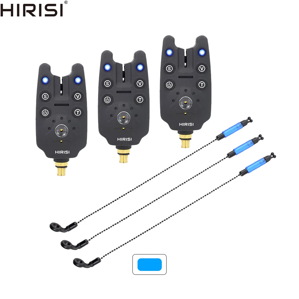 Alarmes de Pesca com 3pcs Borracha Terminada Carpa Pesca Mordida Alarme Swinger Define 3 Pçs Swingers Cor Azul