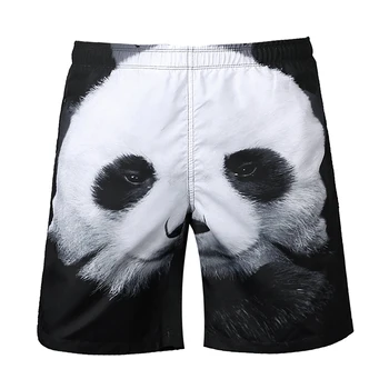 

Funny Men's 3D Print Panda Surf Board Beach Shorts Quick Dry Leisure Swim Wear Pool Water Sports Trunks Pants S-2XL