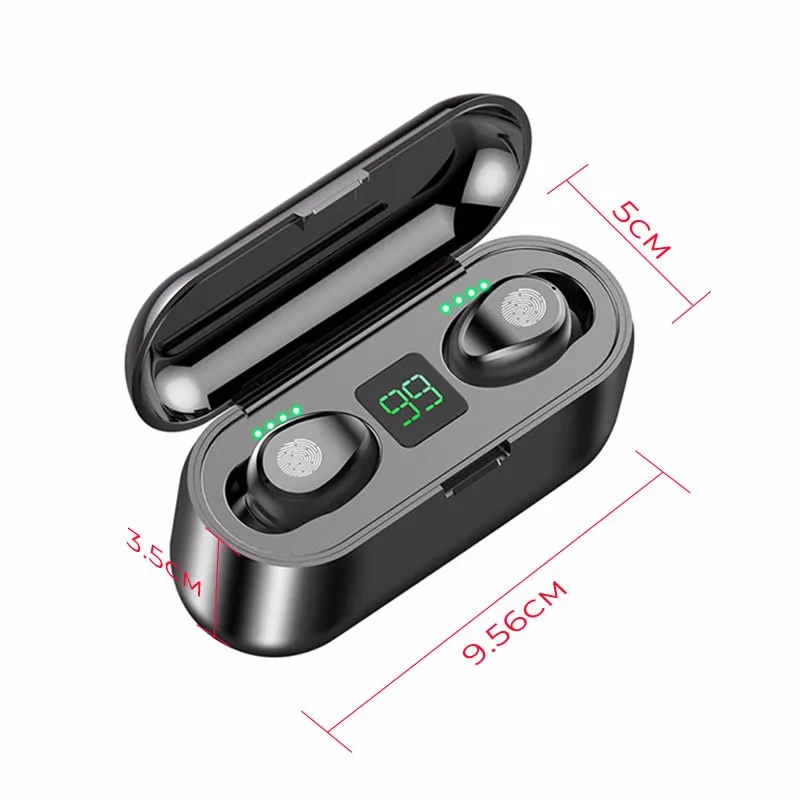 earphone F9 5 0 Bluetooth Earphones Touch Control headphones TWS Support iOS Android Phones HD Voice Call wireless earphones