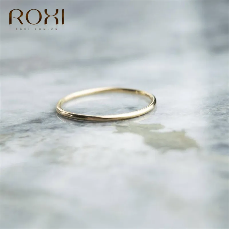 ROXI простой кольца из стерлингового серебра 925 для женщин укладки женские тонкие кольца украшения для пальцев изящное обручальное кольцо для помолвки кольца