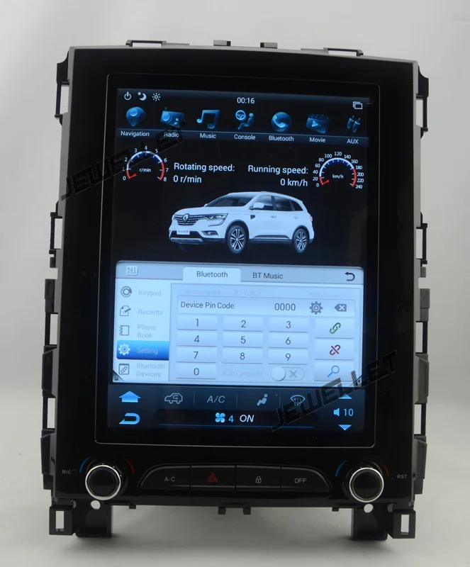 10," вертикальный экран android 6,0 четырехъядерный 32G Автомобильный gps Радио навигатор для Renault Koleos Megane