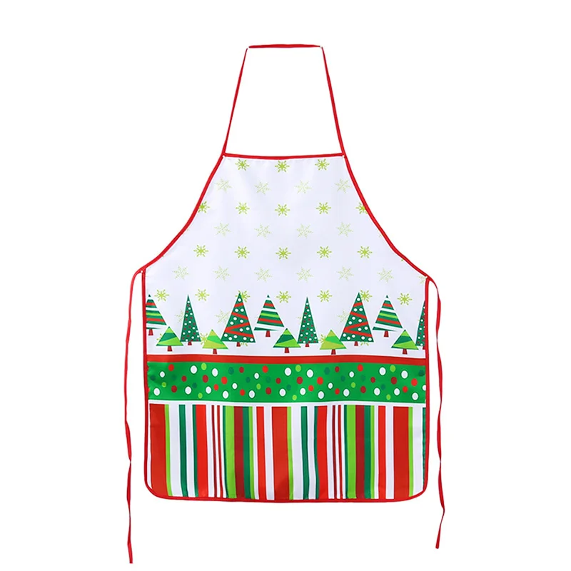 New Christmas Elk Beautiful Christmas Red Girl Christmas Apron Kitchen Cooking Baking Cleaning Accessories