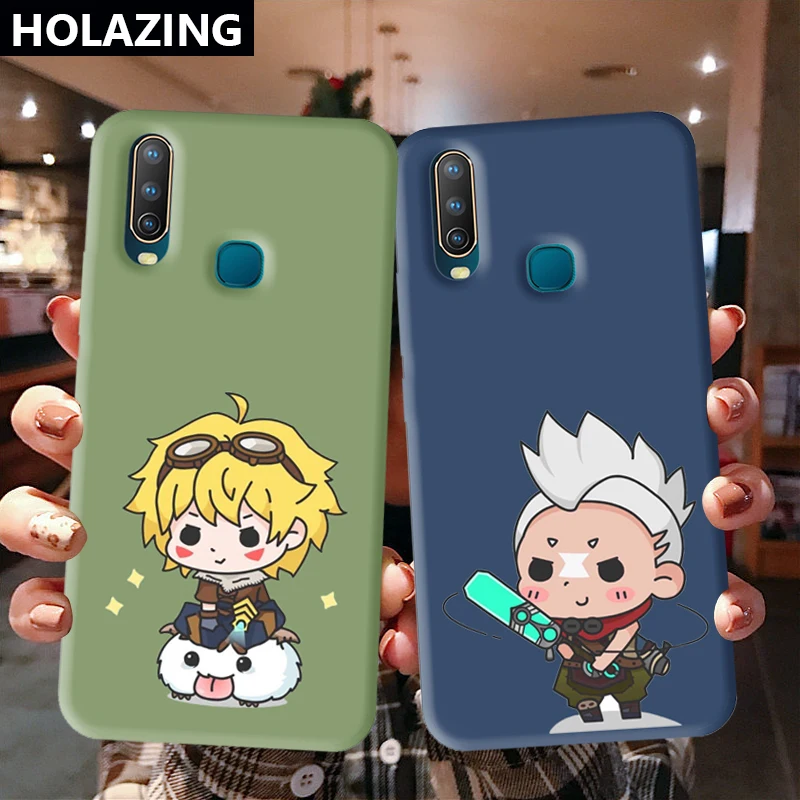 Candy Color Phone Cases LOL Skin Cartoon For Vivo iQoo Neo S1 Pro V17 V15 V11 Y19 Y17 Y95 U1 U3 Soft TPU Cover Shell | Мобильные
