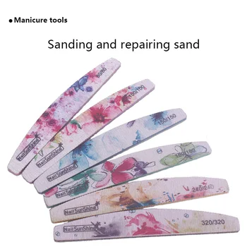 

Nail File Nail Art Tools Printing Nail File Double Side Sanding Buffer Block Set Nail Files For UV Gel Polish Manicure Tool