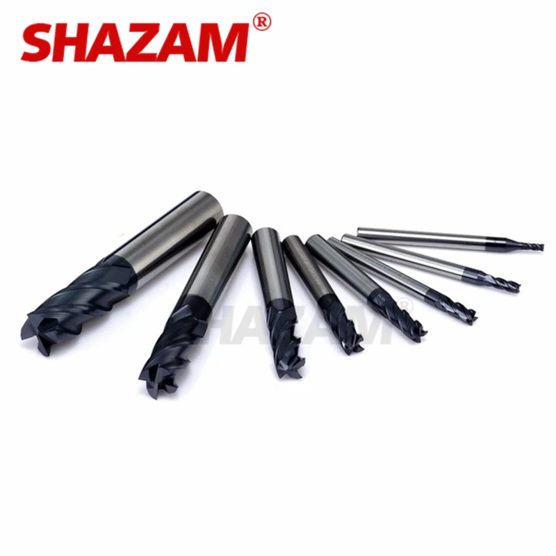 Milling Cutter Hrc50 Endmill Alloy Tungsten Steel Cnc Maching For Steel 1.0mm-12.0mm
