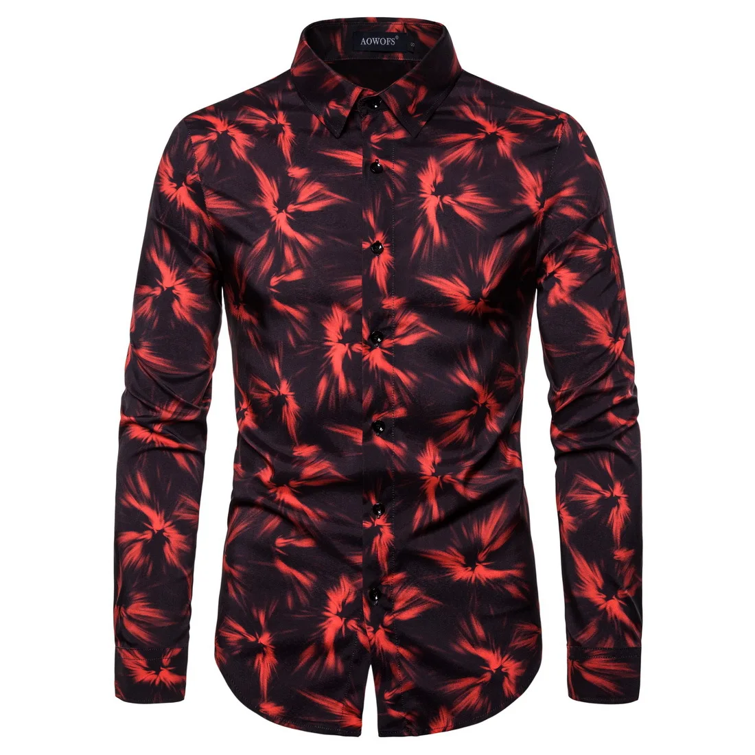

YS017 Fall 2019 New Fashion Leisure Men's Large Size Long Sleeve Digital Printed Shirt