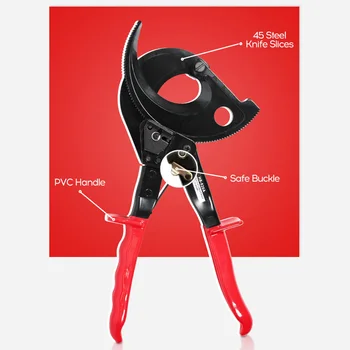 

HS-520A Portable Ratchet Cable Shears Fast And Labor-Saving Manual Mechanical Cable Scissors Hand Tool