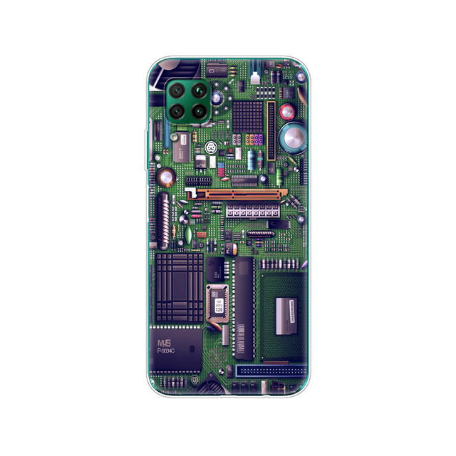 For Huawei P40 Lite 4G 5G Soft TPU Silicon Phone Cover For Huawei P40 Lite E P40Lite Bumper Coque Skin shockproof black