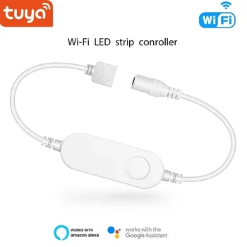 

Tuya Wifi LED strip connnector, smart controller for RGB+ white led strip light , AI voice control via Alexa , google , IFTTT