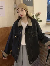 

Spring Fashion Chic Simple Denim Harajuku Women Coat Vintage Loose Cowboy Corduroy Full Sleeve Casual Women Shirt For Tops Coats