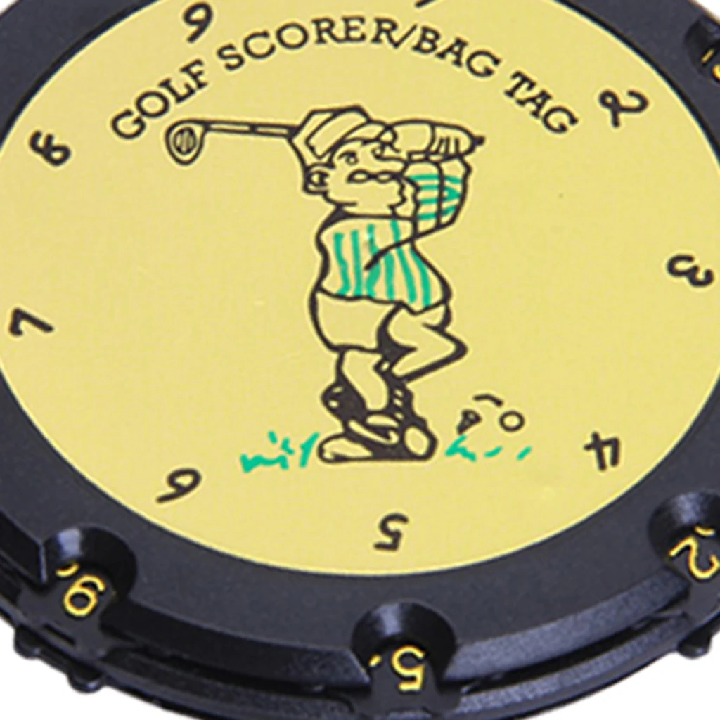 Golf Beads Score Counter With Clip + 18 Holes 9 Shots Golf Score Counter Round Scoring Tag