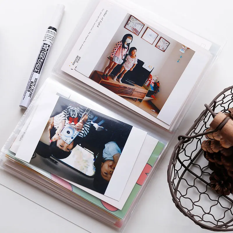 A6 Size 40 Sheets Photo Album Mini Instant Picture Case Storage Organizer Waterproof Pvc Pouch Document Filing Bags