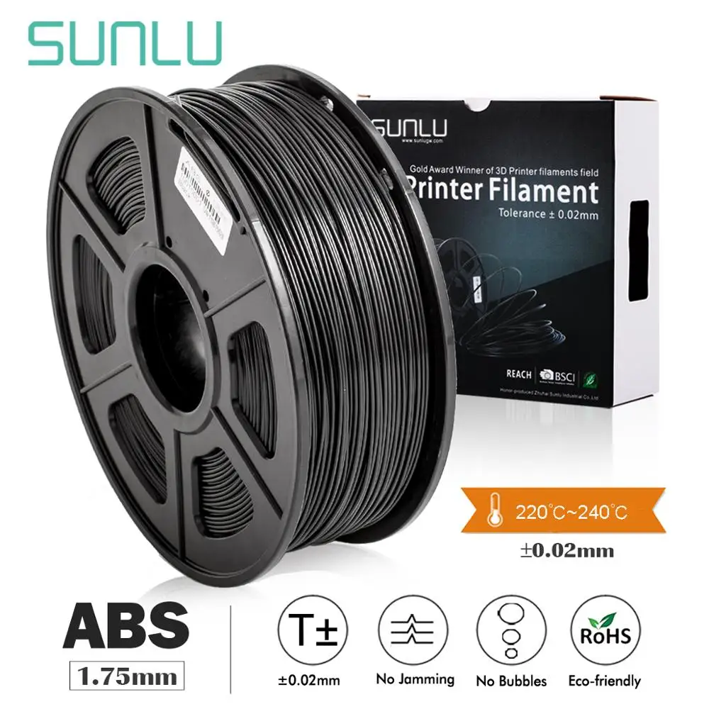 SUNLU ABS 3D принтер нити 1,75 мм abs 3d печать заправки расходные материалы abs 3d Нити Экструдер для DIY модели 3d печати