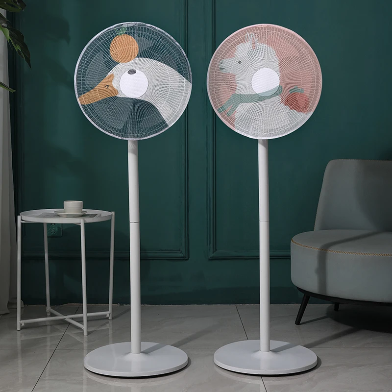 Cartoon Round Electric Fan Cover Baby Children Finger Protector Net Anti Pinch Dust Safety Mesh Office Home Decor Accessories