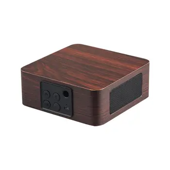 

Wooden Portable 10W Fashion Portable Wooden Wireless Bluetooth Retro Speaker 3D Dual Loudspeaker Surround Mini USB Charging