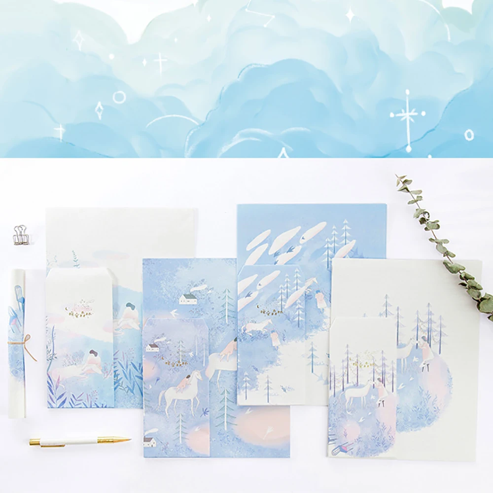

Lychee Life Envelope Stationery Set Scrapbooking Supplies DIY Hand Account Crafts Decoration