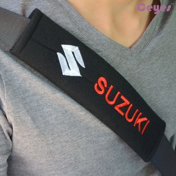 

Universal Cotton Seat belt covers Shoulder Pads emblems for SUZUKI Car Sticker Fit for All Car Car Styling 2pcs/set