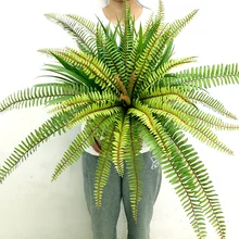 50-65CM tropikalna roślina perska duża sztuczna palma fałszywa paproć roślina do powieszenia na ścianie domowa dekoracja zewnętrzna ogrodu tanie i dobre opinie CN (pochodzenie) 1 pc Podłogowy Jedwabiu liść