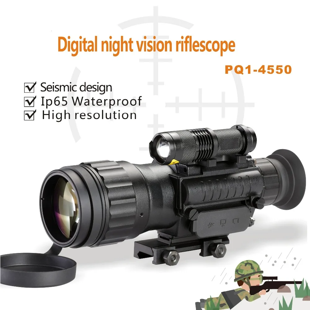 PDDHKK Smart DIgital Night Vision Riflescope Seismic Design Video Recording for Night hunting / Military Tactics Ip65 Waterproof