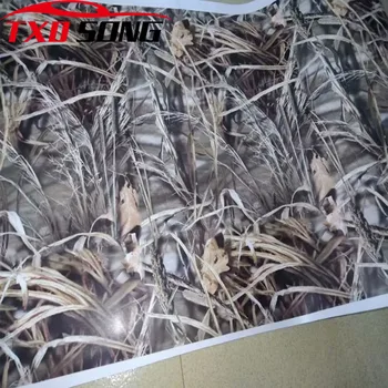 

Whole Roll Shadow Grass Real-tree Vinyl Film Camouflage Wrap With Air Bubble Free Adhesive Car Sticker Car Motorbike Decal