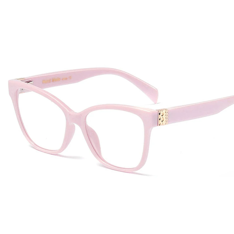 C2 Pink Clear Винтажные квадратные женские очки прозрачные прозрачный объектив оправа Женская оптическая трендовая оправа для очков Мужская Унисекс подарок - Цвет оправы: C2 Pink Clear