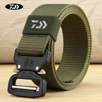 

2020 Daiwa Men's Fishing Belt Outdoor Army Tactical Training Belt Belt Thicken Nylon Metal Belt &Cobra Buckle