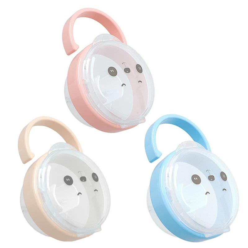 Baby Pacifier Nipple Cartoon Expression Nipple Storage Box Portable Kid Travel Case Soother Container Holder Pacifier Dummy Box