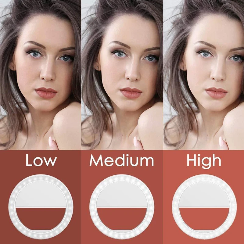 Универсальная светодиодная кольцевая лампа для мобильного телефона для Iphone samsung, 36 светодиодов, лампка для селфи, светодиодная вспышка