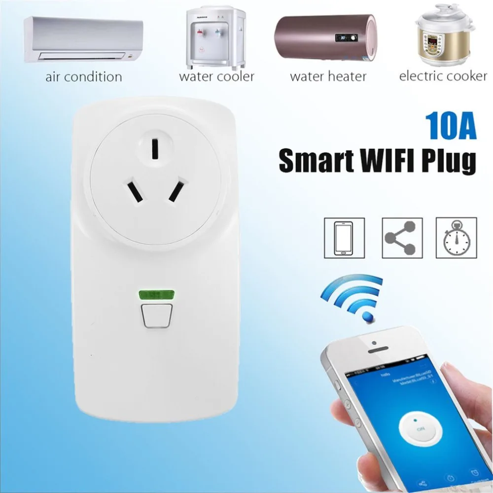 10A Wifi Smart AU Plug Беспроводная розетка дистанционное управление умная розетка телефон приложение управление Wifi умный дом выход таймер горячая распродажа