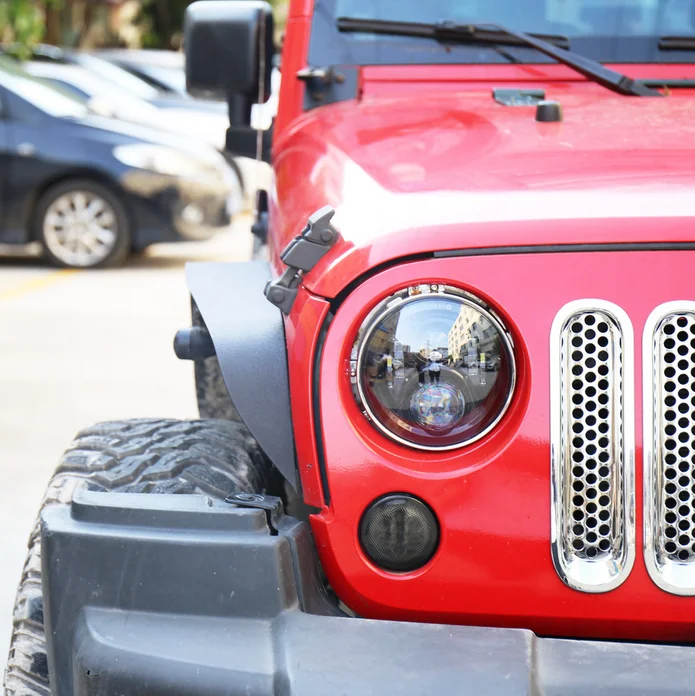 2 шт. " 60 Вт светодиодный головной светильник s для Jeep CJ/Wrangler JK Налобные фонарики светодиодный светильник для Land Rover Defender H4 H13 головной светильник s