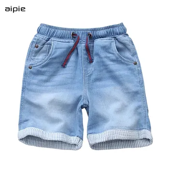 

New Kids Boys Shorts Summer Casual Solid Soft Denim Cotton 100% Children Shorts For 4-14 years Children Boys wear