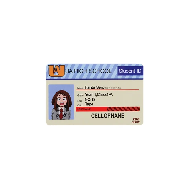 1PCS Anime Peripheral My Hero Academia PVC Student ID Card School Food Card Cosplay Prop PVC Collection Card Accessories 20