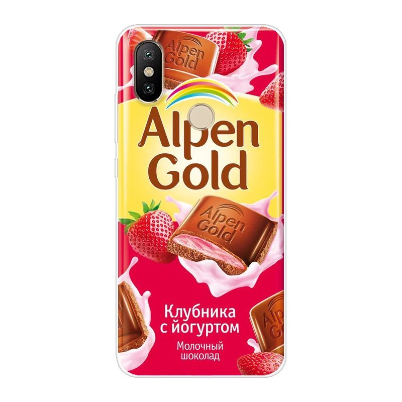 Шоколадный чехол для телефона с руссой для Xiaomi mi 8 A2 Lite A1 9 Pocophone F1, красный чехол для mi 5 Plus 6 Pro 6A 7 Note 5 6 7 Pro, мягкий чехол из ТПУ