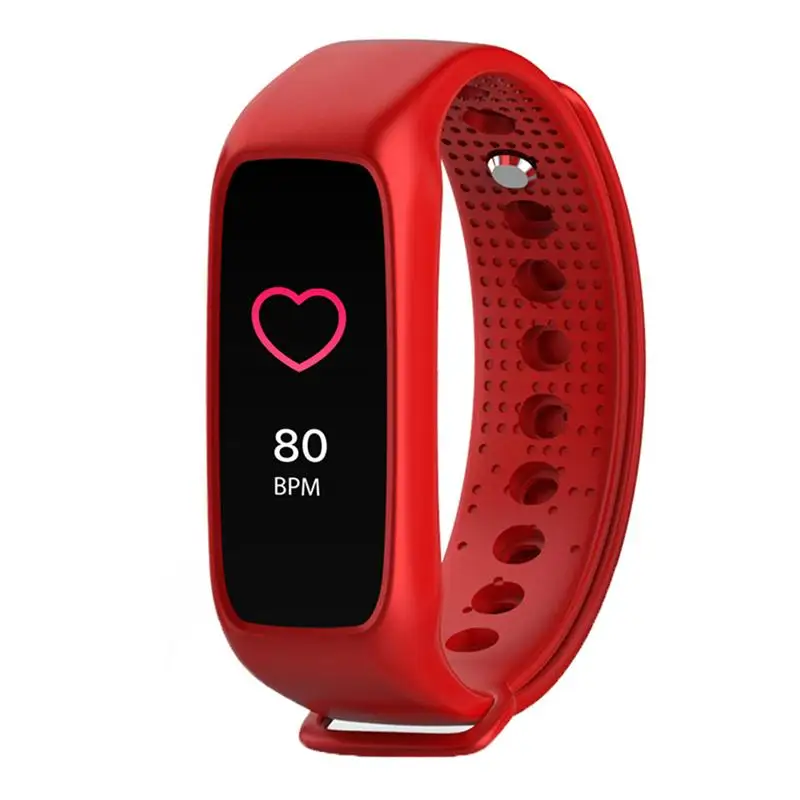 L30T Fashion Monitor Fitness Bracelet Tracker Anti-lost Waterproof Bluetooth Smart Sports Watch (Red)