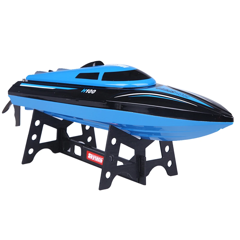 

H100 Mini Racing With LCD Screen Children Overwater Easy Operation High Speed Speedboat Shape Electric ABS RC Boat 4 Channel Toy