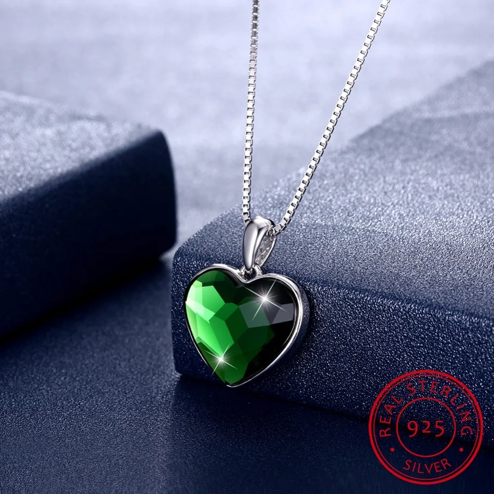 Женское Ожерелье с кристаллами Swarovski Lekani ожерелье кулоном в виде сердца из