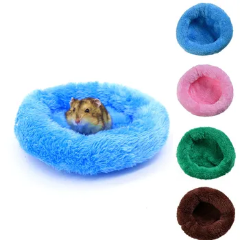 

Hamster Bed Pad Round Velvet Sleep Mat House Pad Squirrel Hedgehog Rabbit Chinchilla Bed mat House Nest Hamster Accessories
