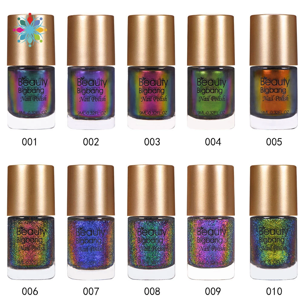 9ml Chameleon Nail Polish Galaxy Glitter Sunset Glow Sequins Holographic Holo Lacquer Varnish TLS Tls | Красота и здоровье