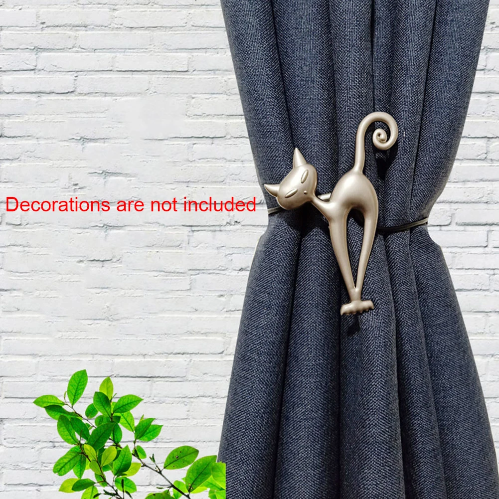 Cute European Window DIY Straps Curtain Buckle Cat Shape Decorative Magnet Clamp Free Punch Home Tieback Cartoon