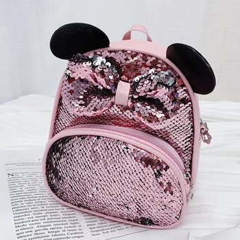 

Cute baby girl mini school bag cartoon sequin Bow backpack portable fashion small shoulder bag Student Satchel Travel School Bac