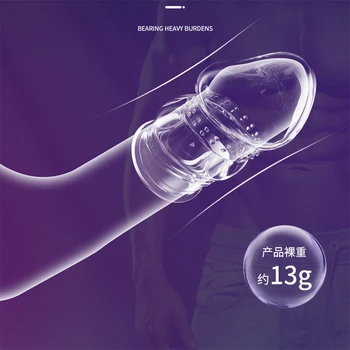 2PCS Glans Cock Ring Penis Enlargement Foreskin Rings Delay Ejaculation Reusable Penis Rings Extender Sex Toys for Men 4